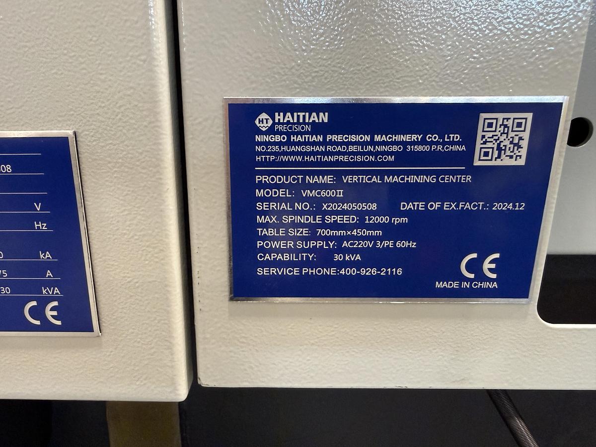 Haitian Precision VMC 600 Vertical Machining Center