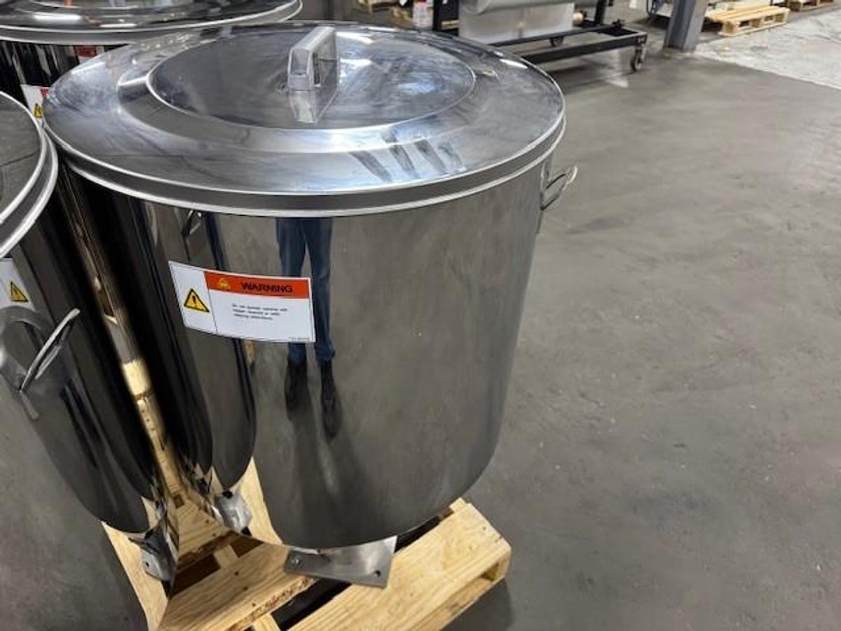 Stainless Steel Material Hopper Machine Mount 23" Diameter x 38" Tall