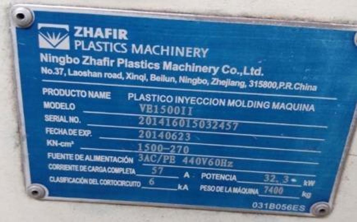 Used 168 Ton, 16.47 oz Haitian VE 1500-430 Injection Molding Machine (2014)