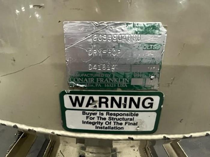 Used 735 lb. Conair Material Storage Hopper with Loader