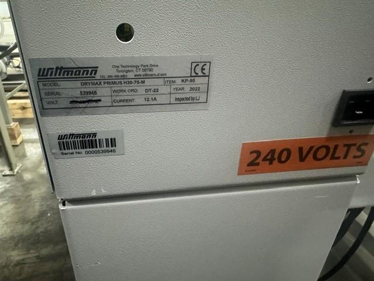 Used 22 lb/hr Wittmann H30 Drymax Series Material Dryer with Hopper 230v (2022)