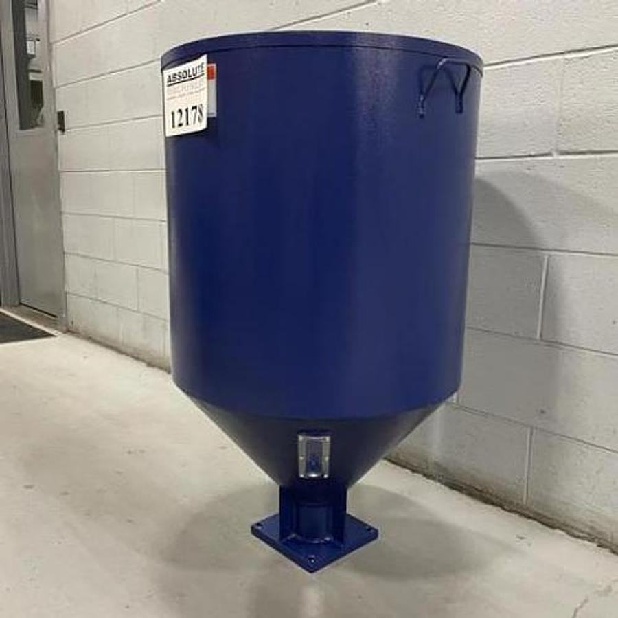 24" Diameter 39" High Feed Throat Mounted Material Hopper