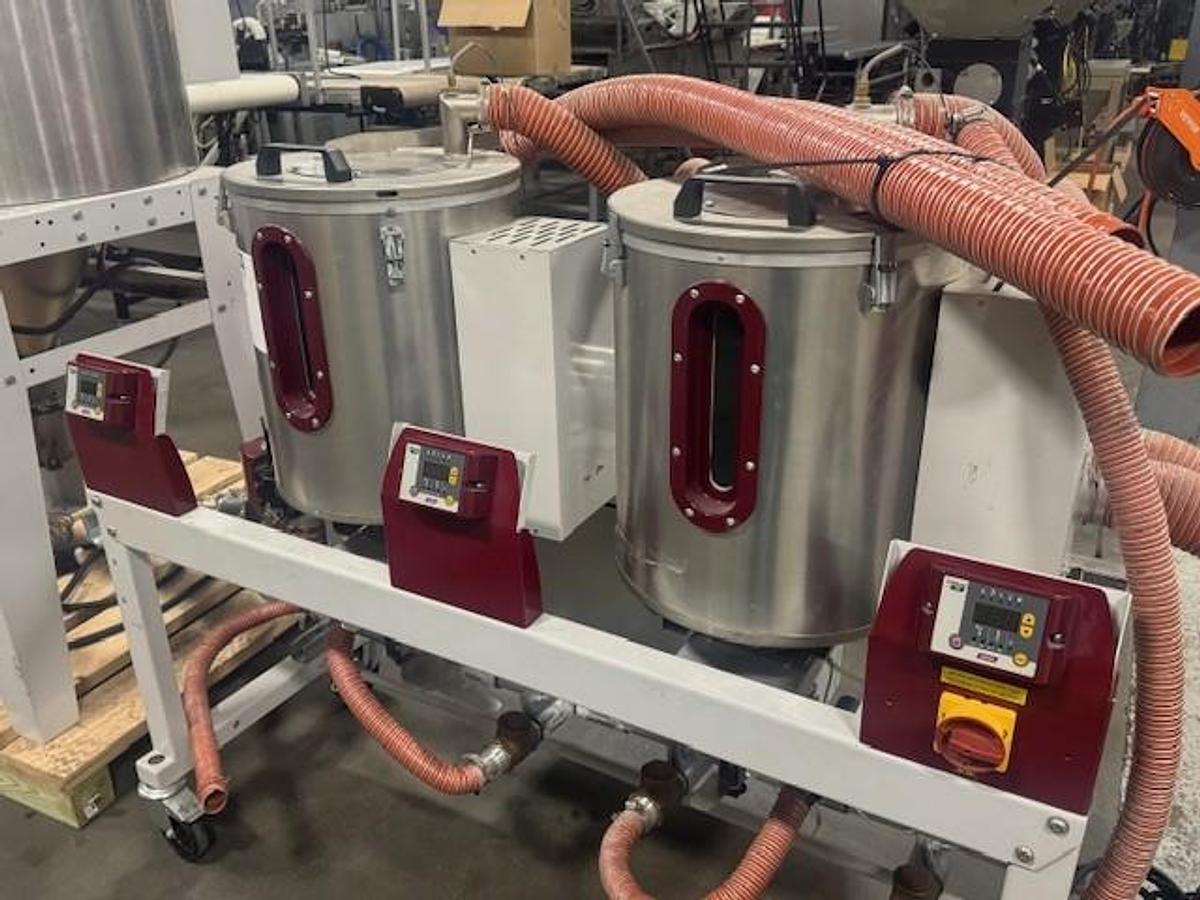 Used Wittman 300 lb./hr E-300 Material Dryer with Dryer Bank System