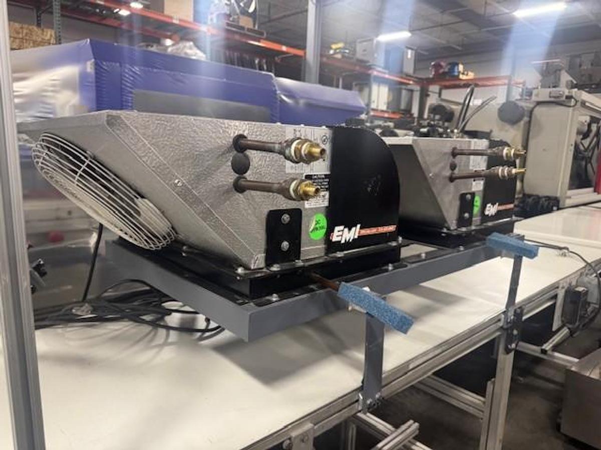 Used MK Flat Belt Conveyor with EMI Cooling System 28" wide x 16' Long