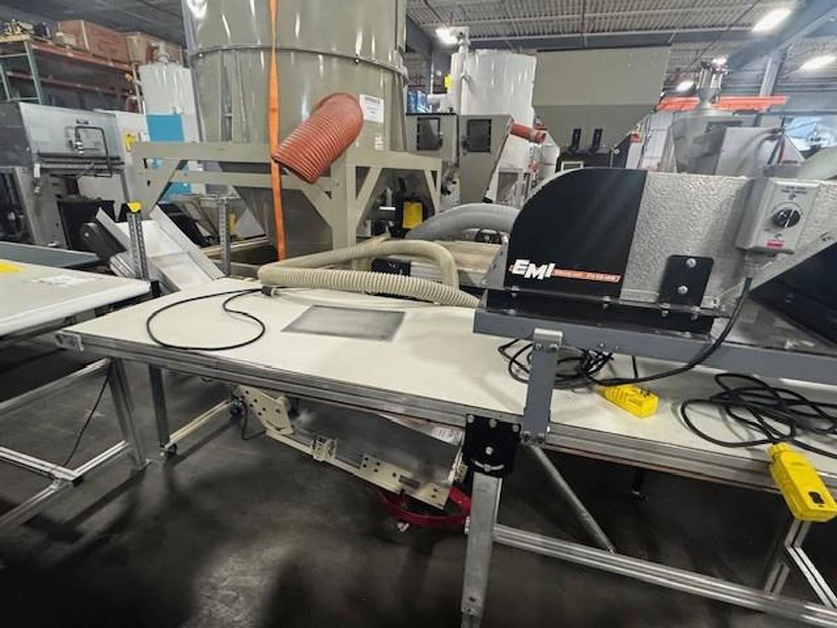 Used MK Flat Belt Conveyor with EMI Cooling System 28" wide x 16' Long