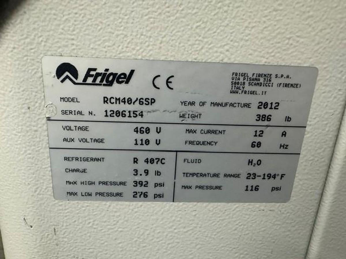 Used 2.5 Ton Frigel RCM40/6 SP Chiller and Temperature Controller (2012)