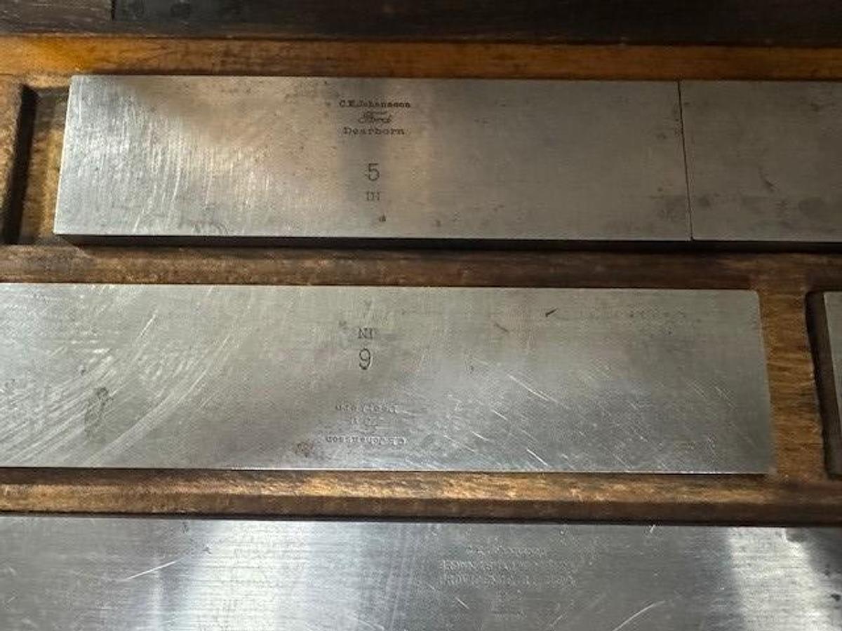 Used CE Johnson/Ford & Brown and Sharpe Long Style Gage Block Set