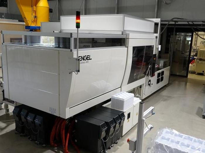 Used 449 Ton, 15.24 oz. Tiebarless Engel Injection Molding Machine