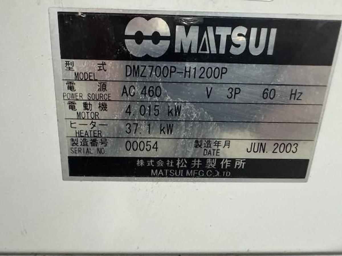 Used Matsui 412 cfm DMZ Series Material Dryer with Hopper