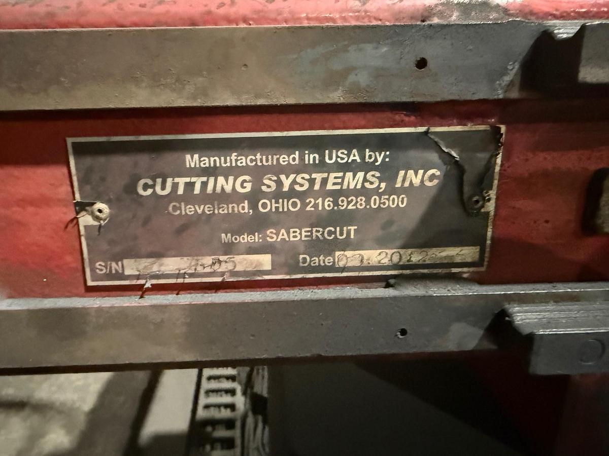 Used 8' x 20' Cutting Systems, Inc. Sabercut Combo Cutting System (2012)