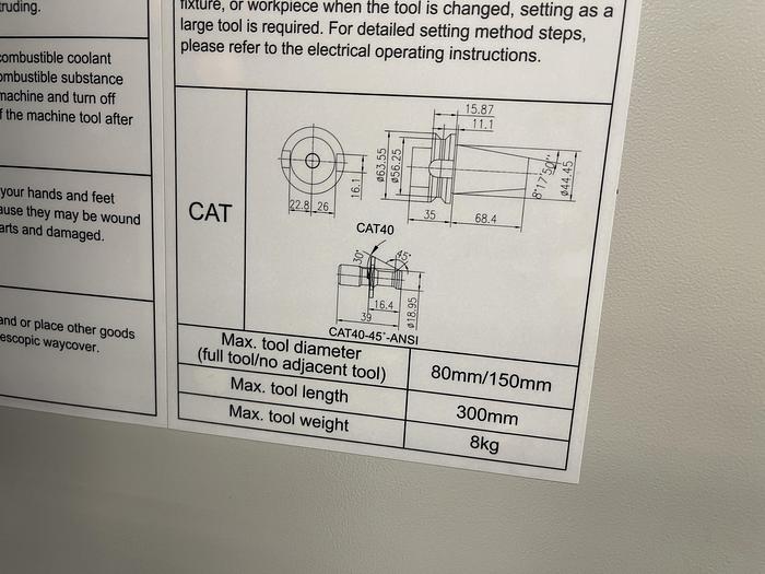 Vertical Machining Center Model: VMC1000II (2023)