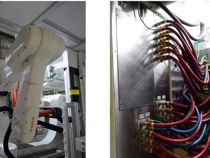 Used 449 Ton, 15.24 oz. Tiebarless Engel Injection Molding Machine