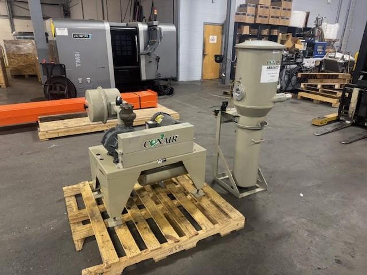 Used Conair PD-5 5 HP Vacuum Pump with Dust Collector