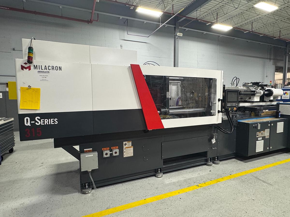 Used 315 Ton, 26 Oz., Q-Series Milacron Injection Molding Machine (2024)