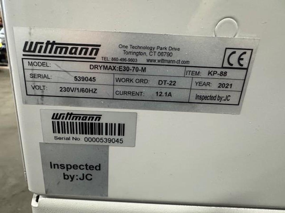 Used Wittman E30 Drymax Series Material Dryer with Hopper (2022)