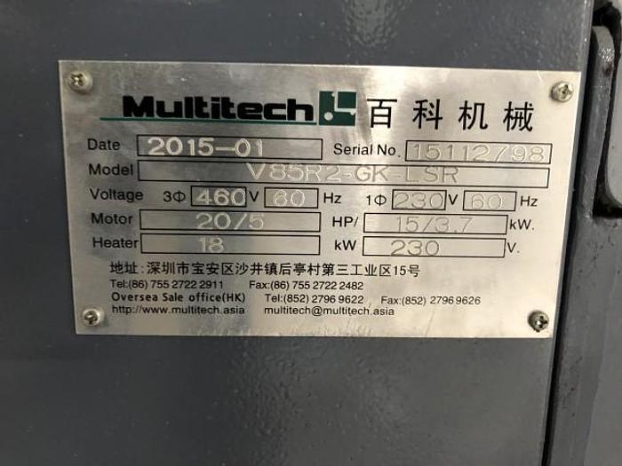 Used 85 Ton, MULTITECH (LSR) 2-Station Vertical Injection Molding Machine (LAB) (2015)