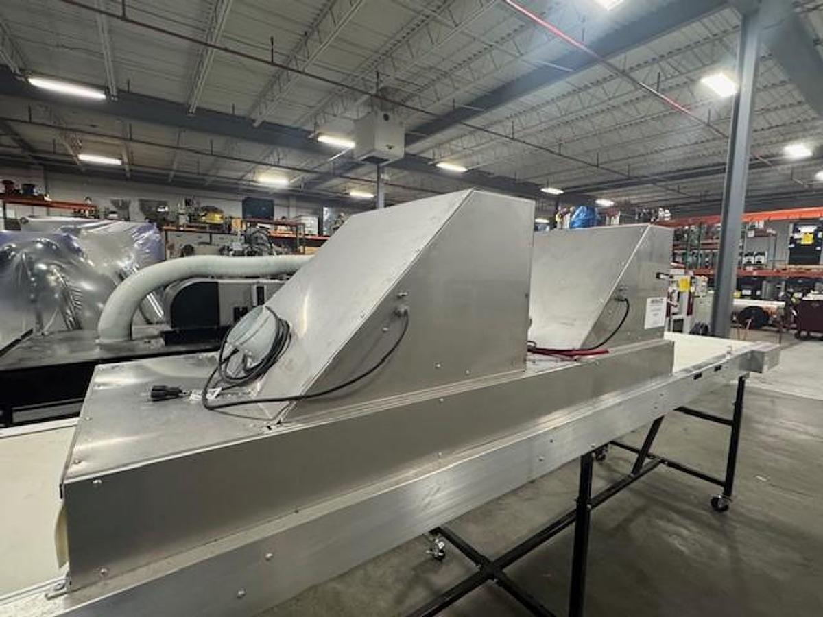 Used LaRos 30" wide x 16' Long Flat Belt Conveyor with Cooling Unit