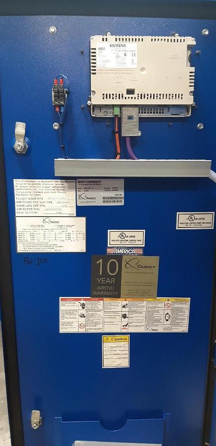 Used 40 HP Quincy QGV-40 Rotary Screw Air Compressor (2014)