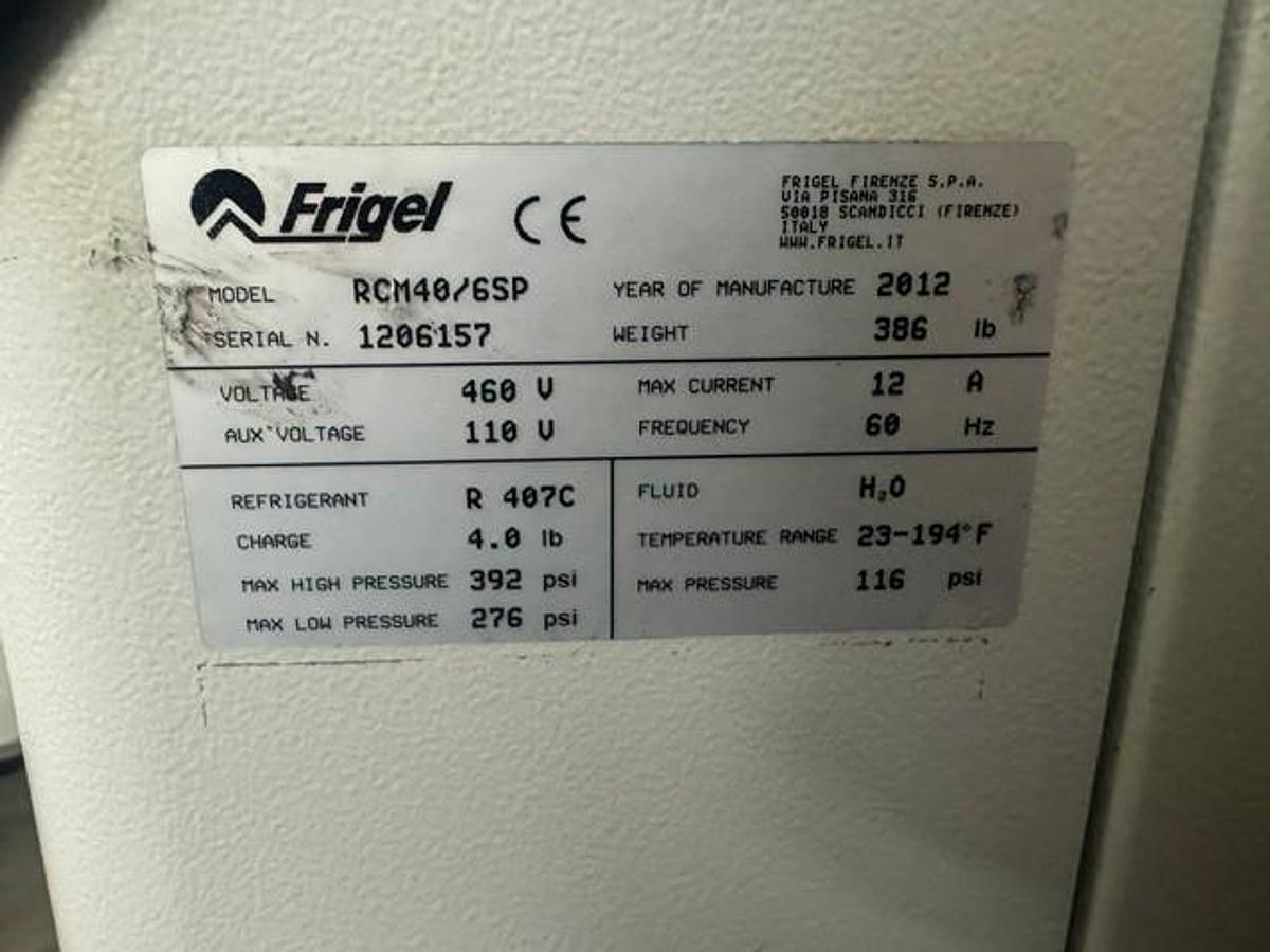 Used 2.5 Ton Frigel RCM40/6 SP Chiller and Temperature Controller (2012)