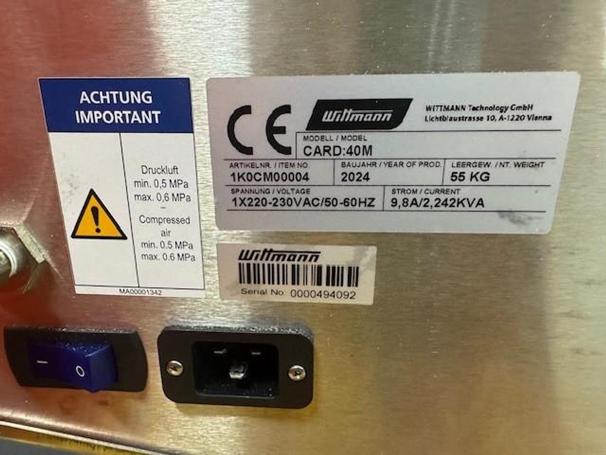 Used 28 lb./hr Wittmann CARD-40M Compressed Air Material Dryer (2024)