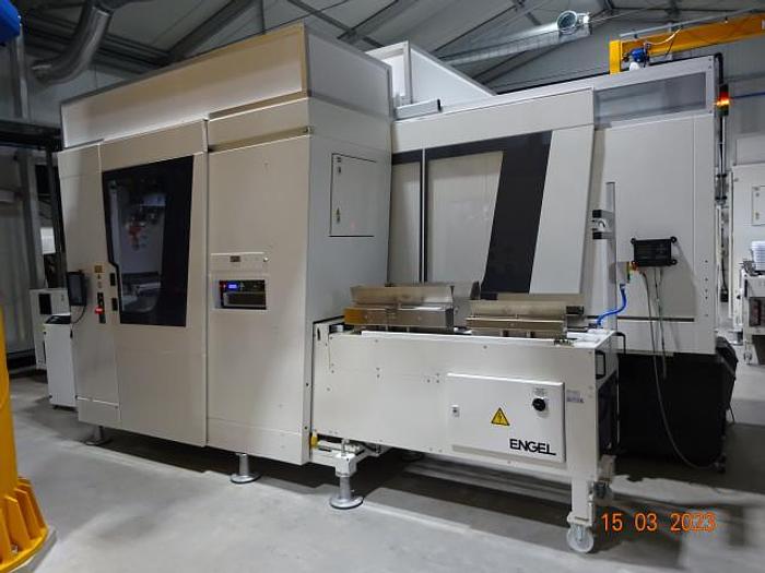 Used 449 Ton, 15.24 oz. Tiebarless Engel Injection Molding Machine