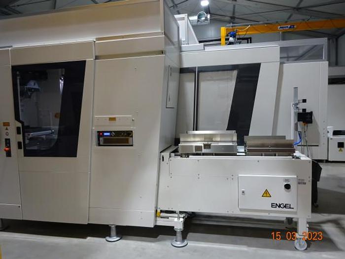 Used 449 Ton, 15.24 oz. Tiebarless Engel Injection Molding Machine