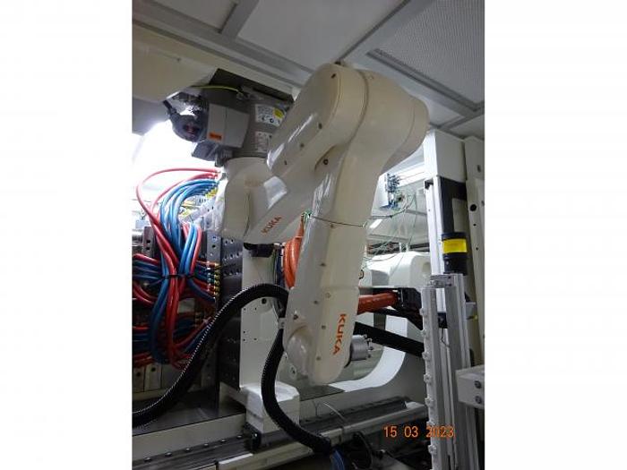 Used 449 Ton, 15.24 oz. Tiebarless Engel Injection Molding Machine