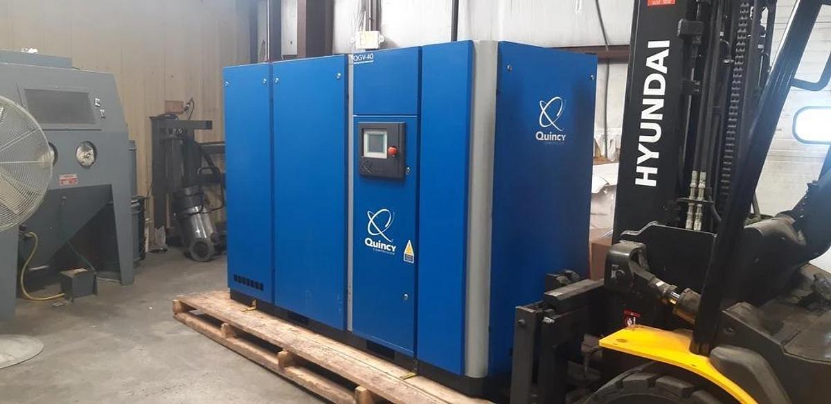Used 40 HP Quincy QGV-40 Rotary Screw Air Compressor (2014)