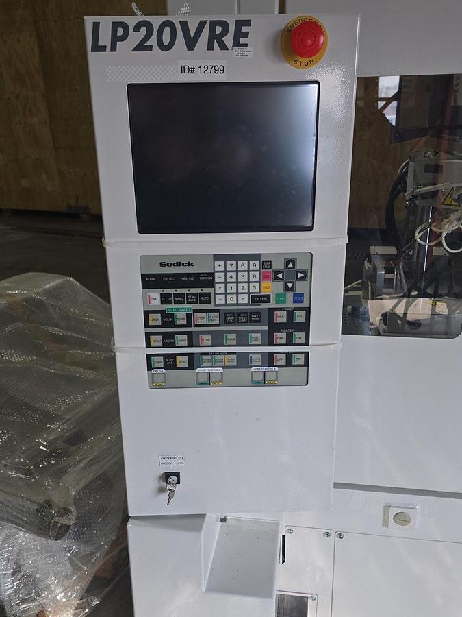 Used 22 Ton, 0.15 Oz., Sodick LP20VRE Vertical Injection Molding Machine