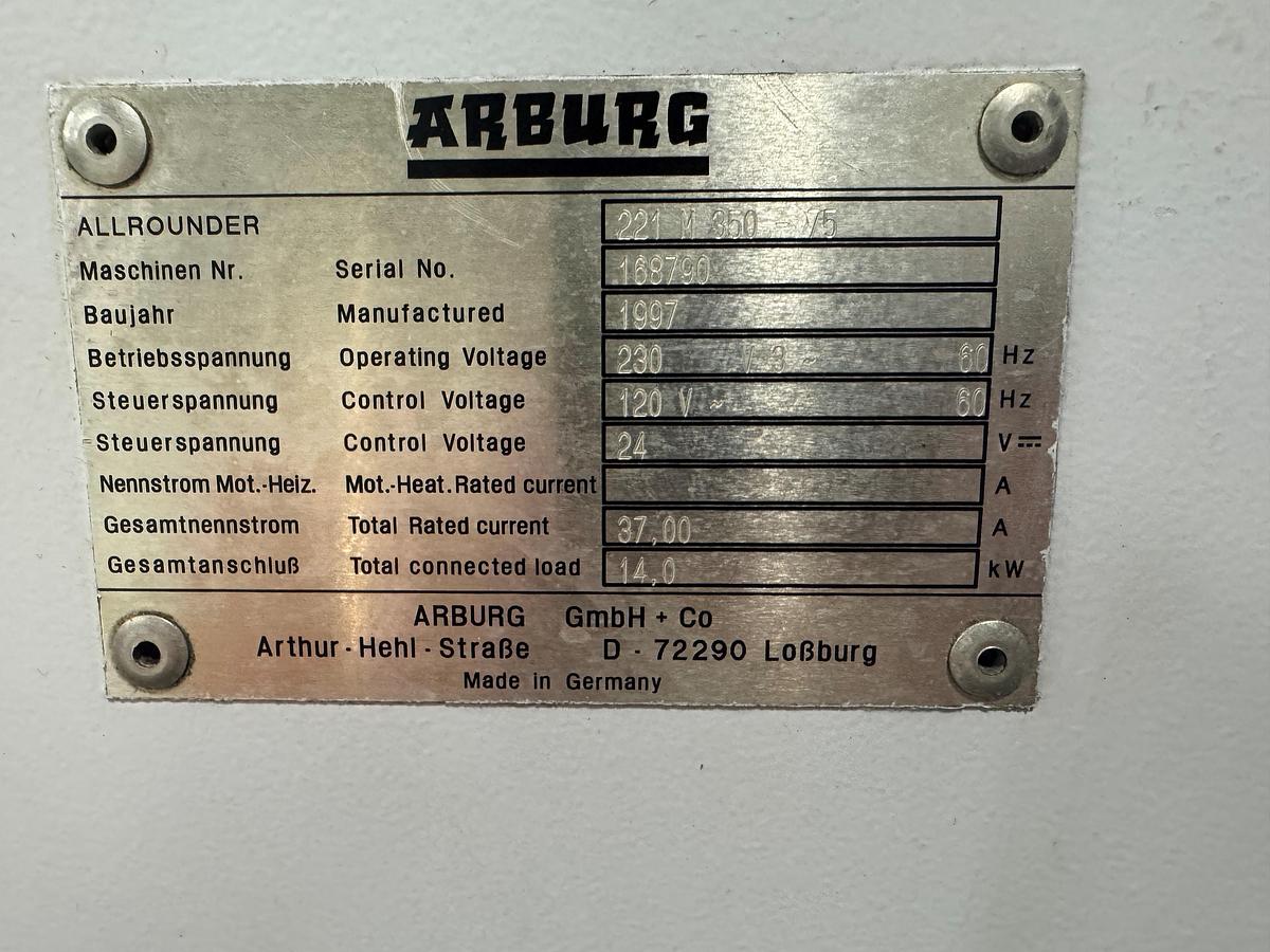 Used Not Ready - 55 Ton, Arburg Allrounder (1997)