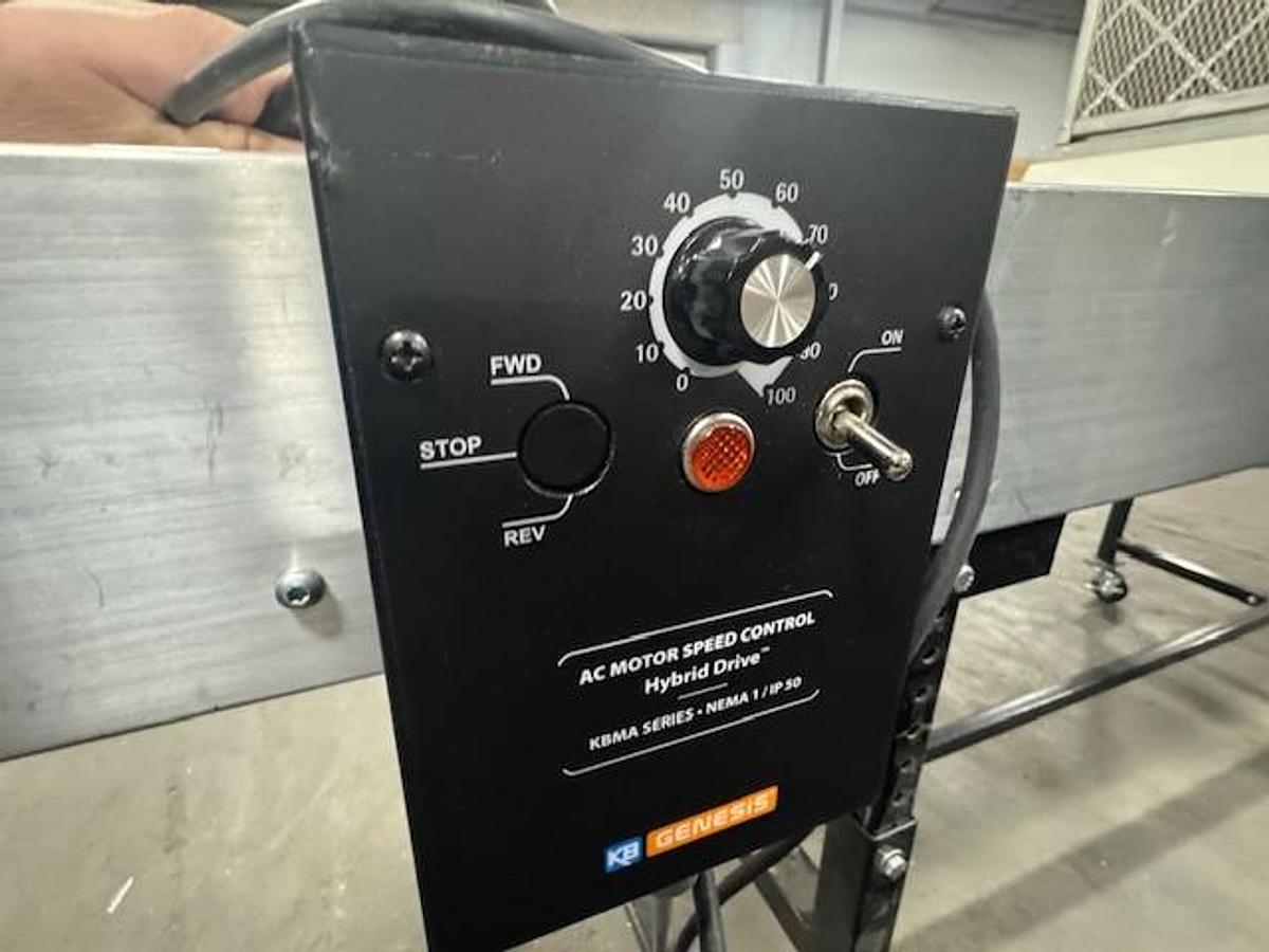 Used LaRos 30" wide x 16' Long Flat Belt Conveyor with Cooling Unit