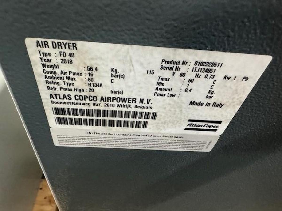 Used Atlas Copco Air Compressor w/Dryer