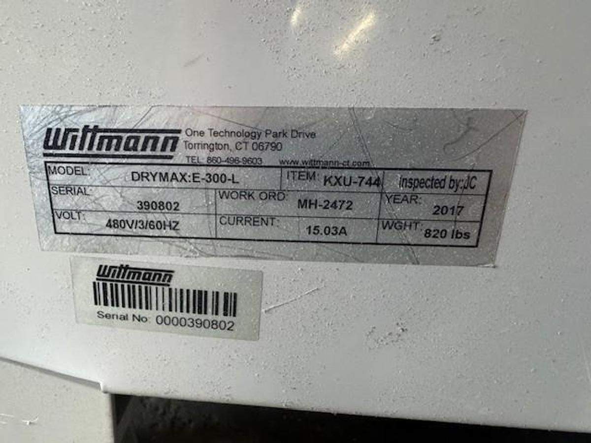 Used Wittman E 300 Drymax Series Material Dryer with Hopper (2017)