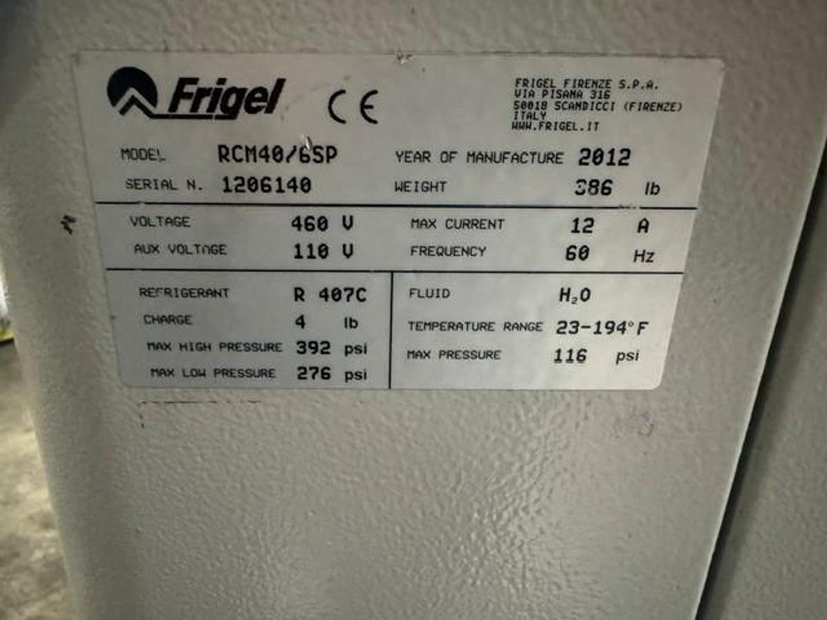 Used 2.5 Ton Frigel RCM40/6 SP Chiller and Temperature Controller