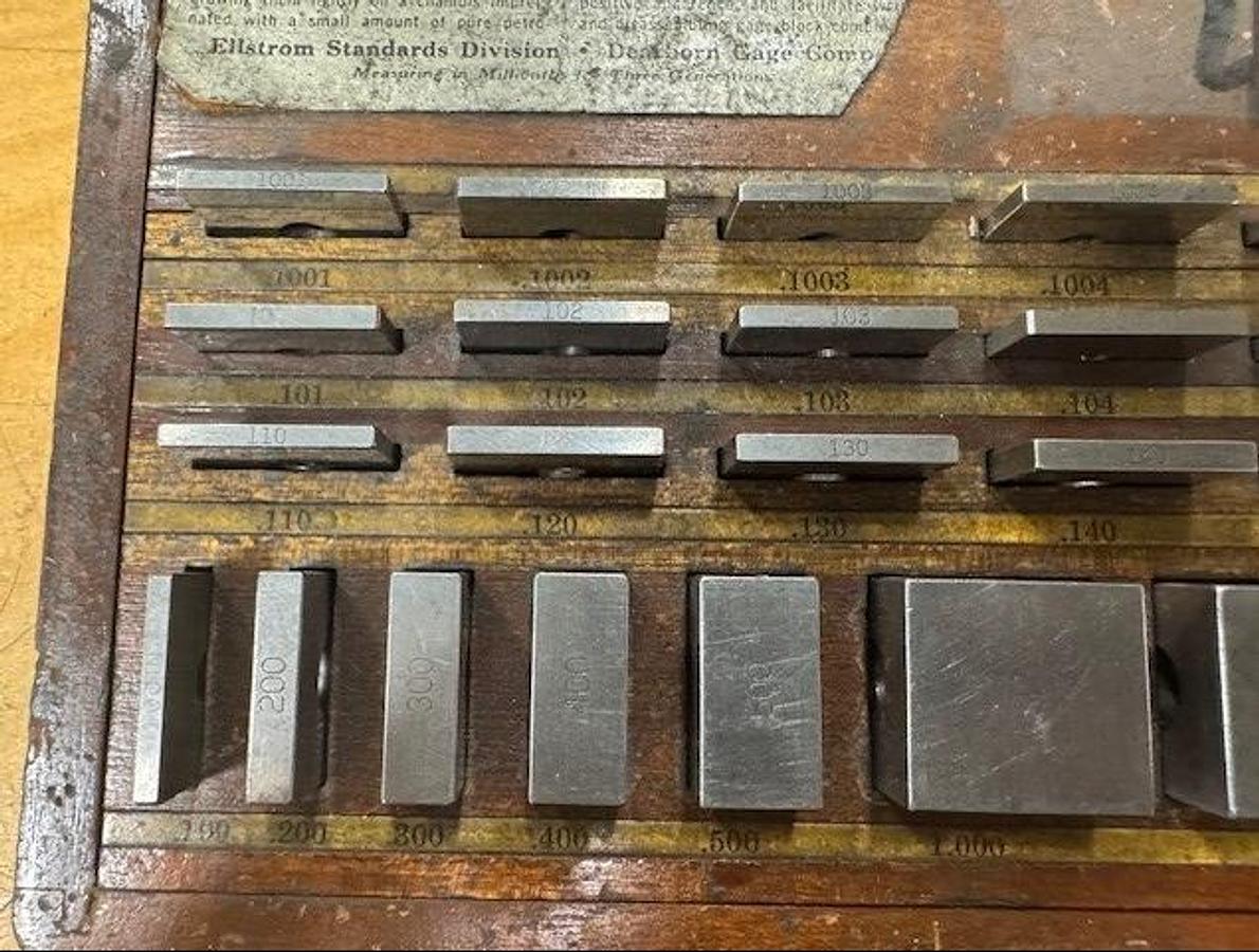 Used Elistrom/Dearborn 35-Piece Gage Block Set