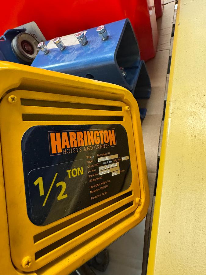 Used 1/2 Ton Harrington Dual Speed Electric Hoist and Crane System (2009)