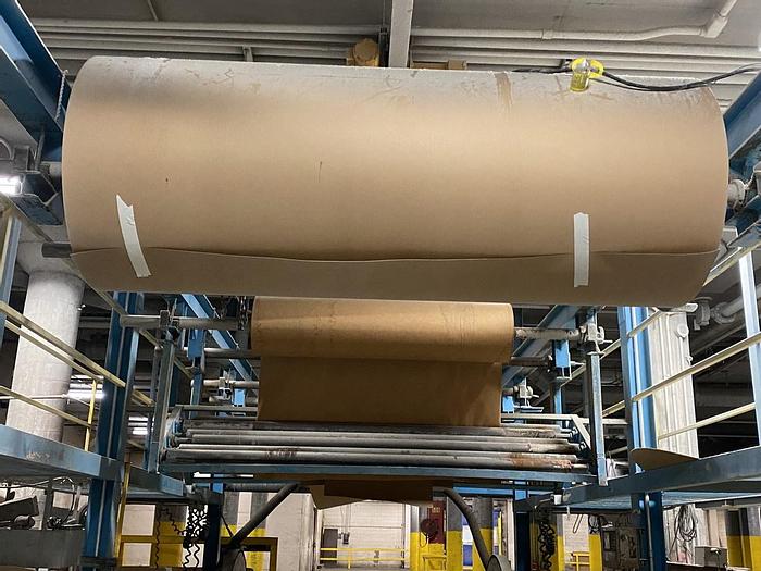 Used LAMB-GRAYS HARBOR CO. 86"W ROLL WRAPPER 60" DIAMETER SECOND SYSTEM