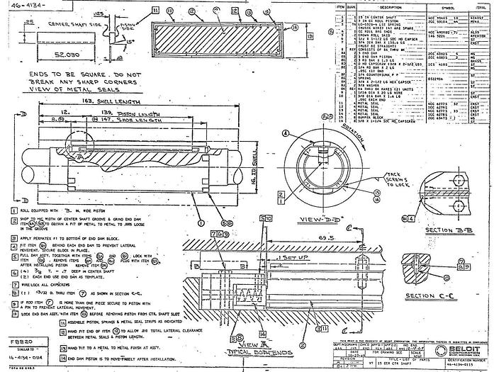 Used Beloit  Two Roll Calender With Control Crown Roll, 146" Face Width, 1200 Pli, Shell O.D. 22", Shell I.D. 16", With Hydraulic Plant. #26622