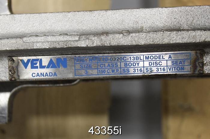 Used 3" Hand Operated Knife Gate Valve #43355