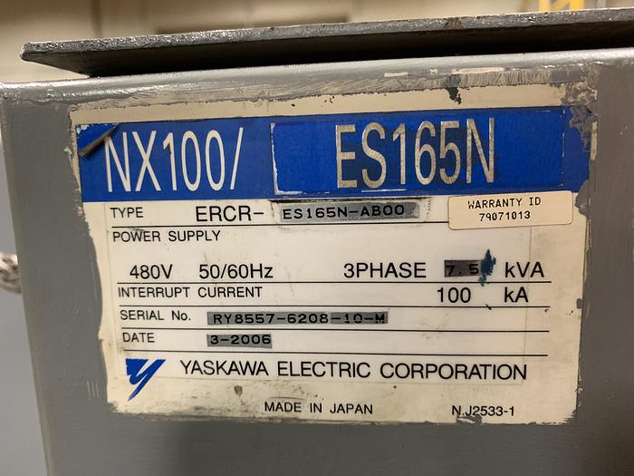 Used MOTOMAN ES165N 6 AXIS CNC ROBOT 165KG X 2651MM