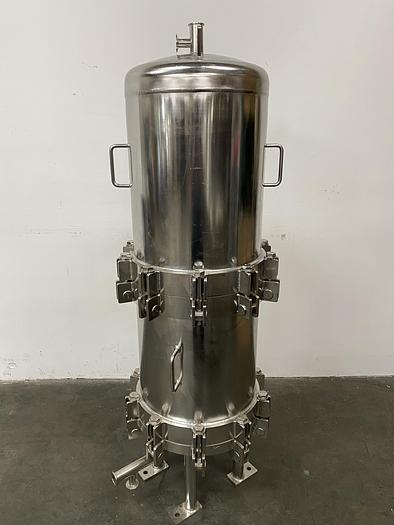 Used CUNO 16ZPB 16" Stainless Steel Cartridge Filter Housing 150 PSI @ 300 °F