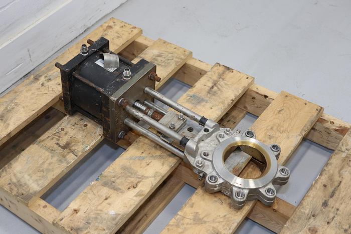 Used Wey 4"  Air Operated Knife Gate Valve #44239