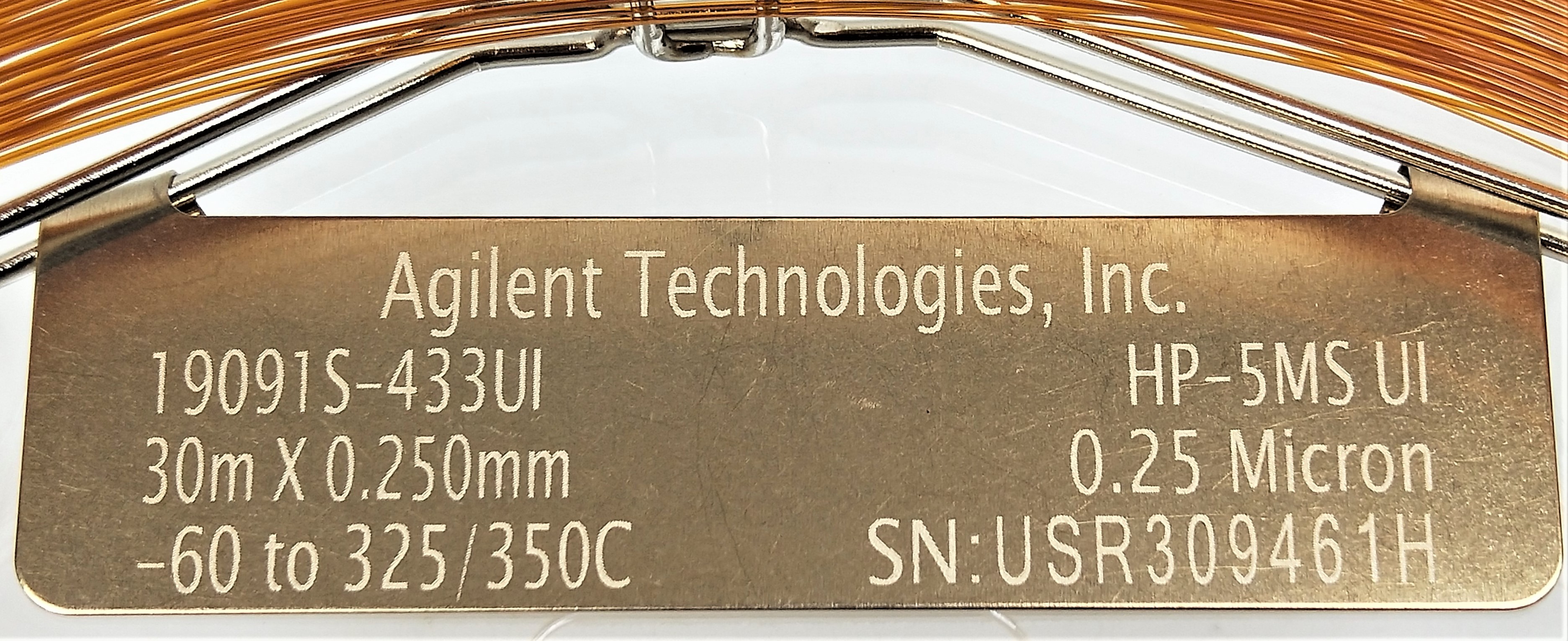 New Open Box Agilent HP-5MS UI (19091S-433UI) Capillary Column - 30M x 0.25mm x 0.25µm
