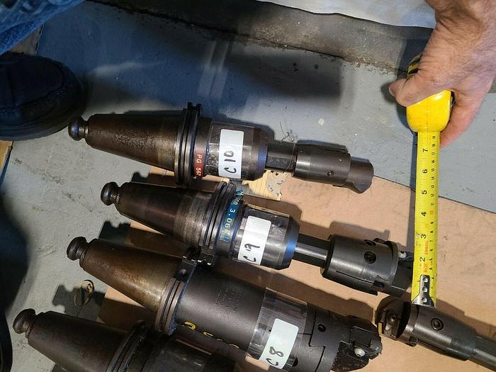 Used Assorted CNC Tool Holders with Cutters & Drills For Milling Machines VMC Tools J