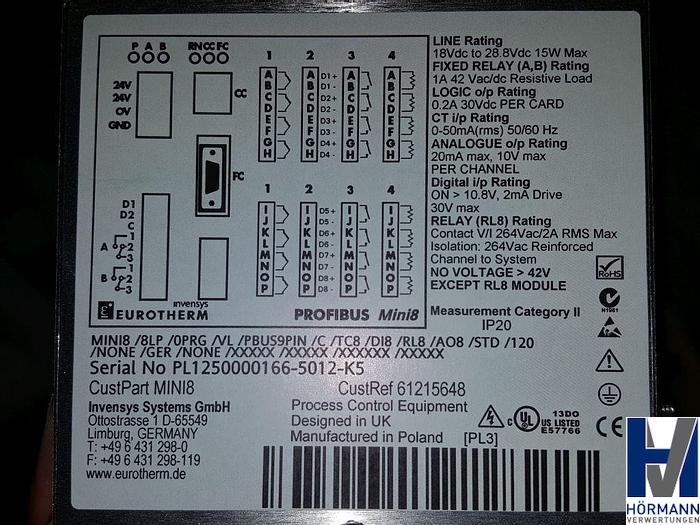 Gebraucht Datenerfassungseinheit, Invensys Eurotherm Mini8