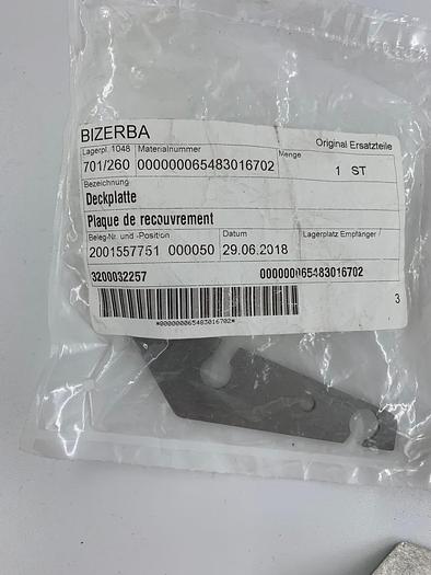 Bizerba Spare Parts Deckplatte Part No. 65483016702
