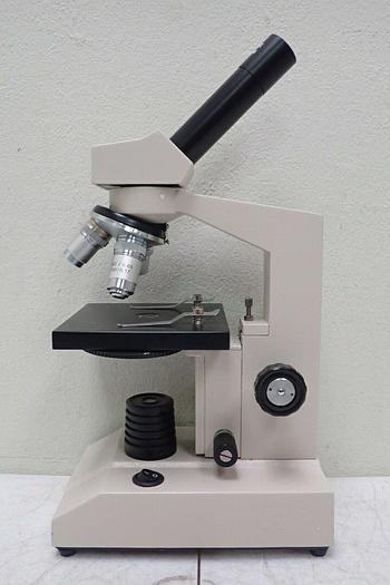 Used Ken A Vision Model T-1180C Monocular Microscope with 3 Objectives