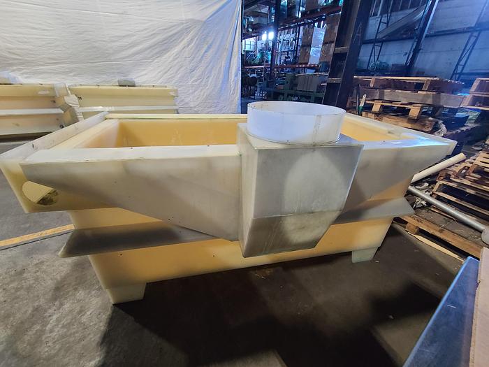 Used PVC Plastic Tank Double Wall with side and bottom support 70" x 28" x 29" Hot Liquid