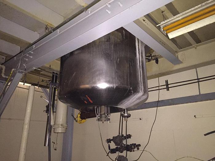 Used Reactor, 200 Gallon, S/st, Jkt, Sweep Agit, 45 PSI, #S739750