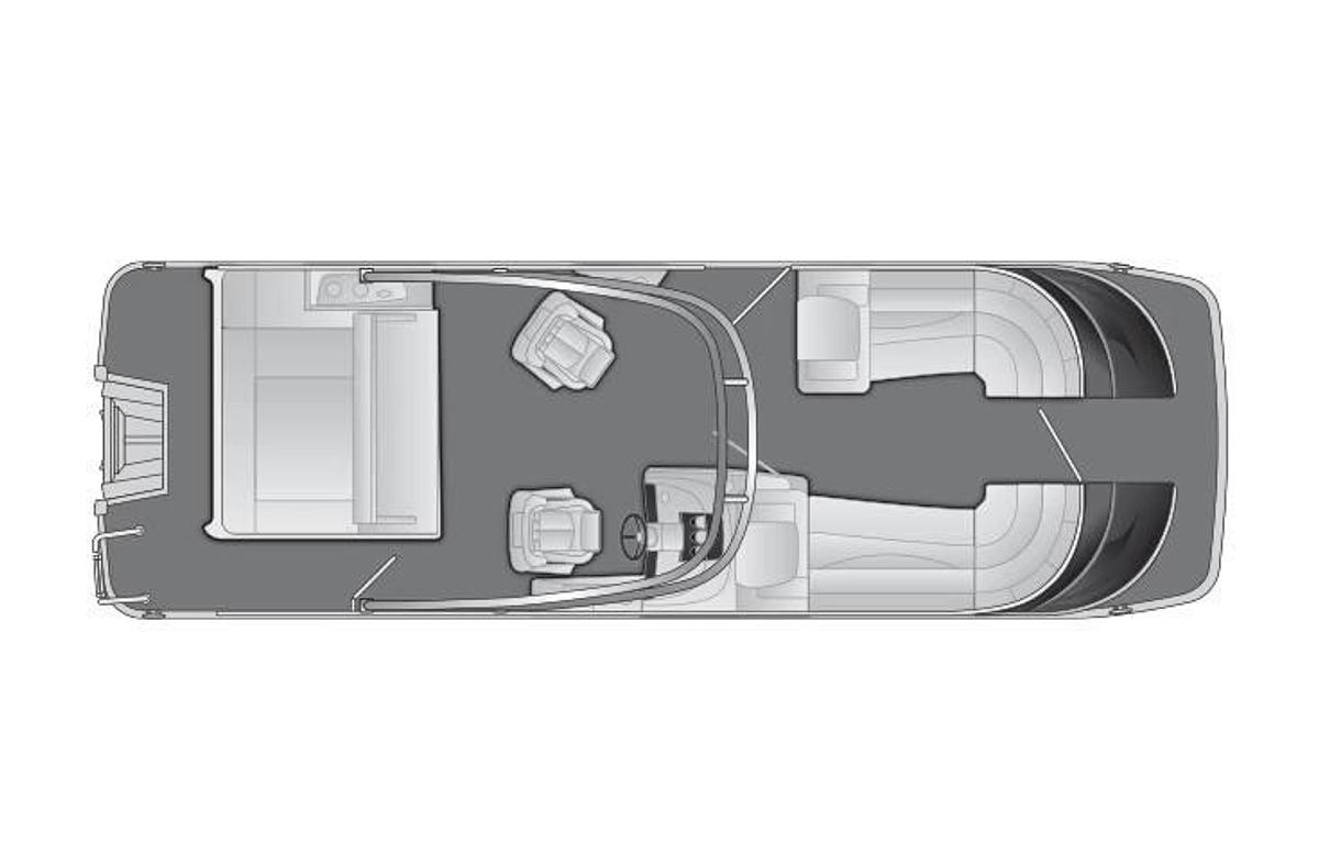2023 Bennington 25 QSBA Deluxe Folding Open Sport Arch, Gas Asst.